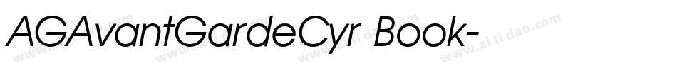 AGAvantGardeCyr Book字体转换